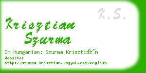 krisztian szurma business card